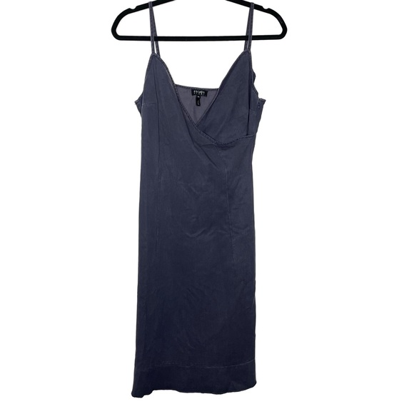 Escada Sport Faux Wrap A-Line Dress V-Neck Blue Size S - Picture 2 of 10